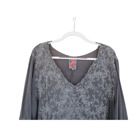 Johnny Was Gray Embroidered Dress - Picture 3 of 15